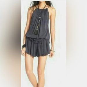 Free People Netted Romper Gorgeous grey slate netted romper design